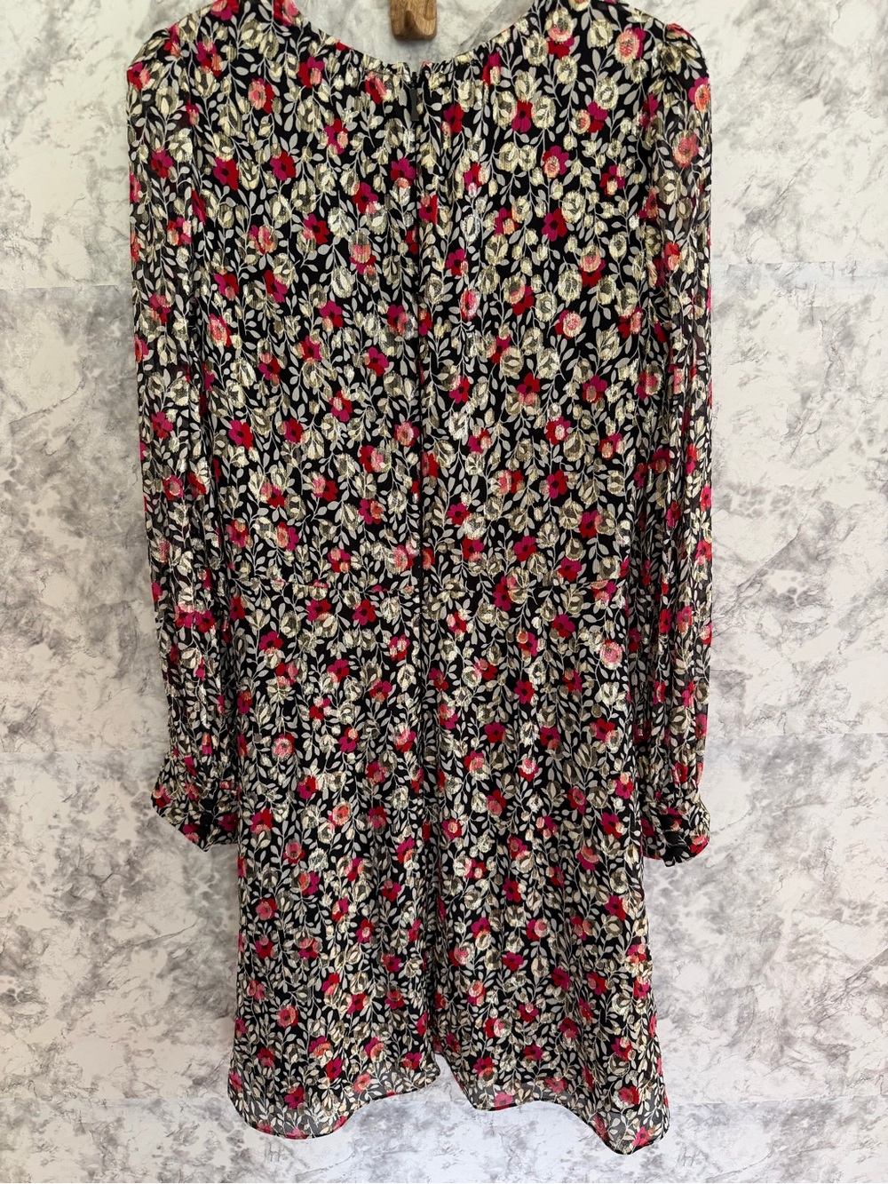 Kate Spade Holiday Shimmer long sleeved Dress - Picture 3 of 5